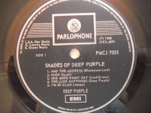 RARE!!! DEEP PURPLE - SHADES OF DEEP PURPLE VINYL,LP, RECORD